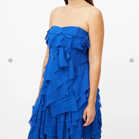 Reem Acra NWT sz 8 ruffle dress - Picture 5 of 6